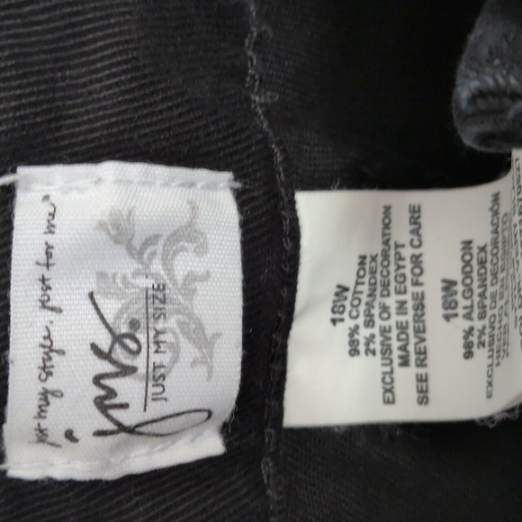 Just My Size Black Jeans - 18W - Picture 2 of 5